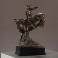 Bull Rider bronze Figurine - 11"H X 7.5"W